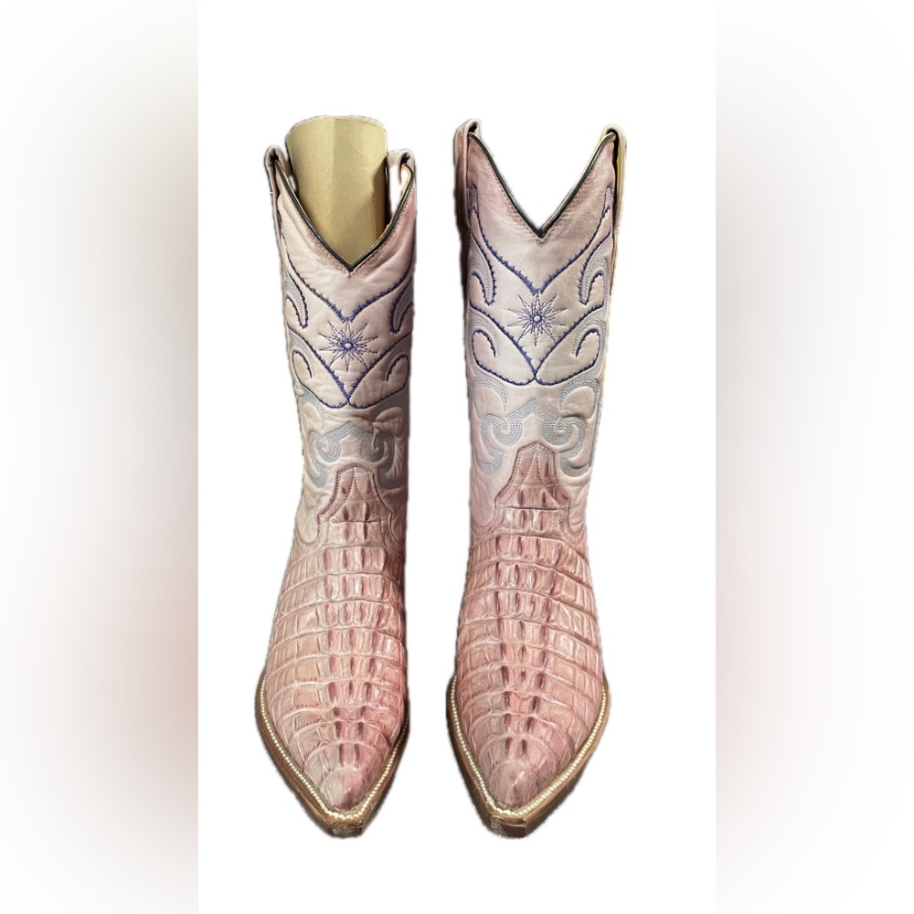 Cuatralba Men's cocodrile pink  boot